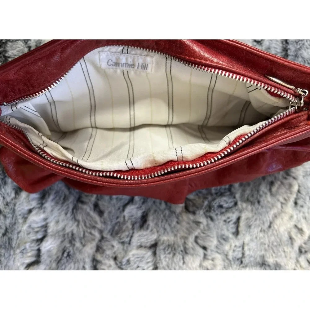 VTG Cammie Hill‎ NY Red Soft Leather Wristlet